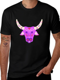Bull Head Graphic Tee - Black Short Sleeve Shirt product image 1