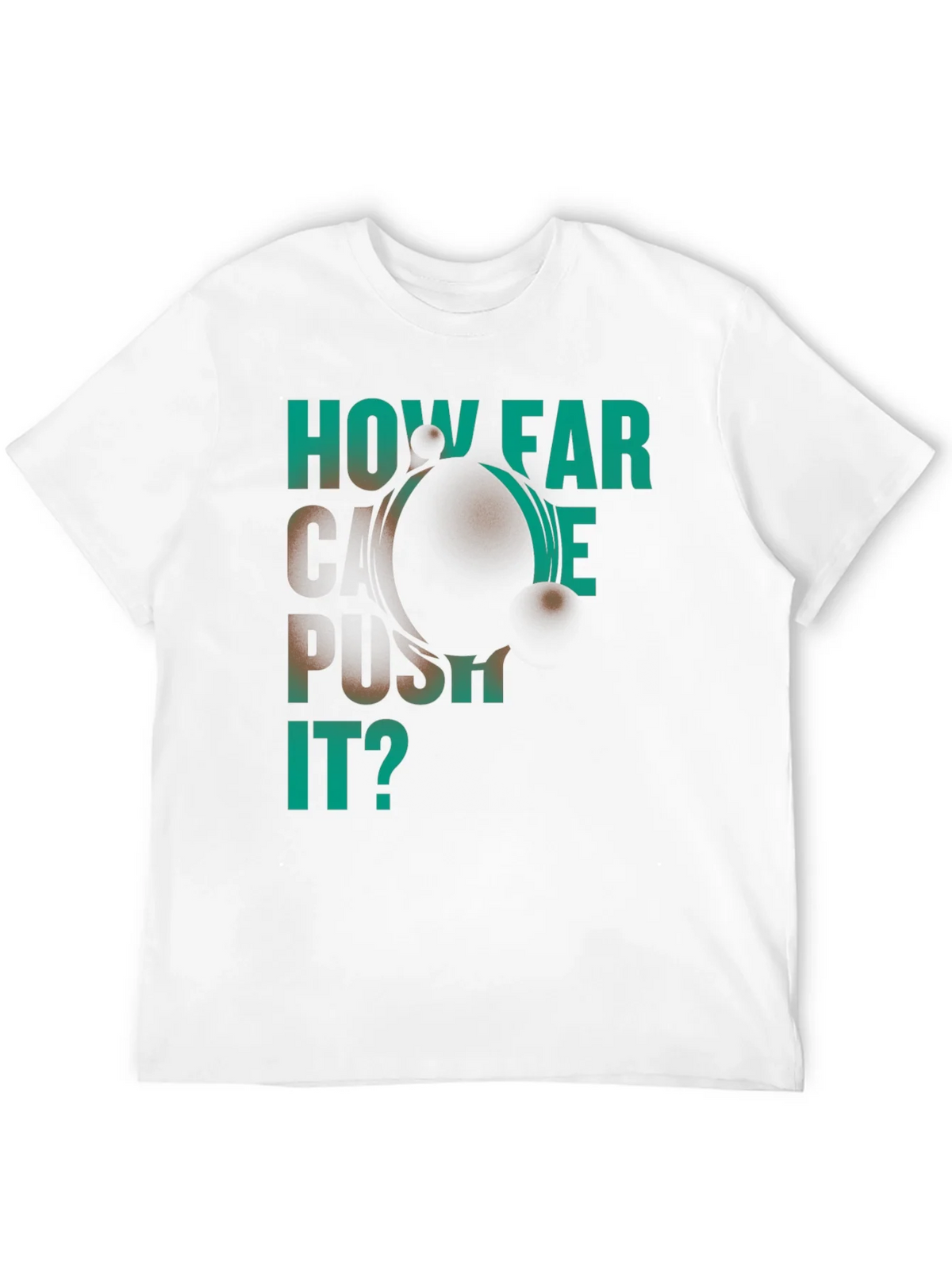 How Far Can We Push It? Black Graphic T-Shirt product image 11