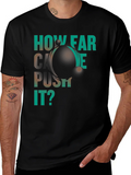 How Far Can We Push It? Black Graphic T-Shirt product image 1