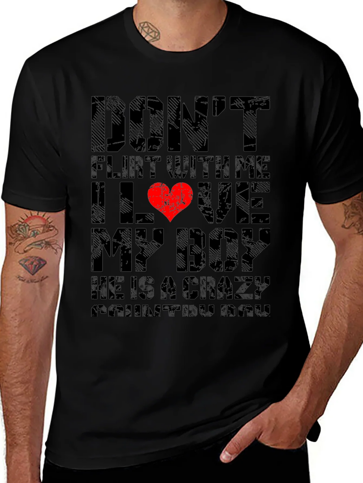 Dont Flirt With Me I Love My Boy T-Shirt product image 1