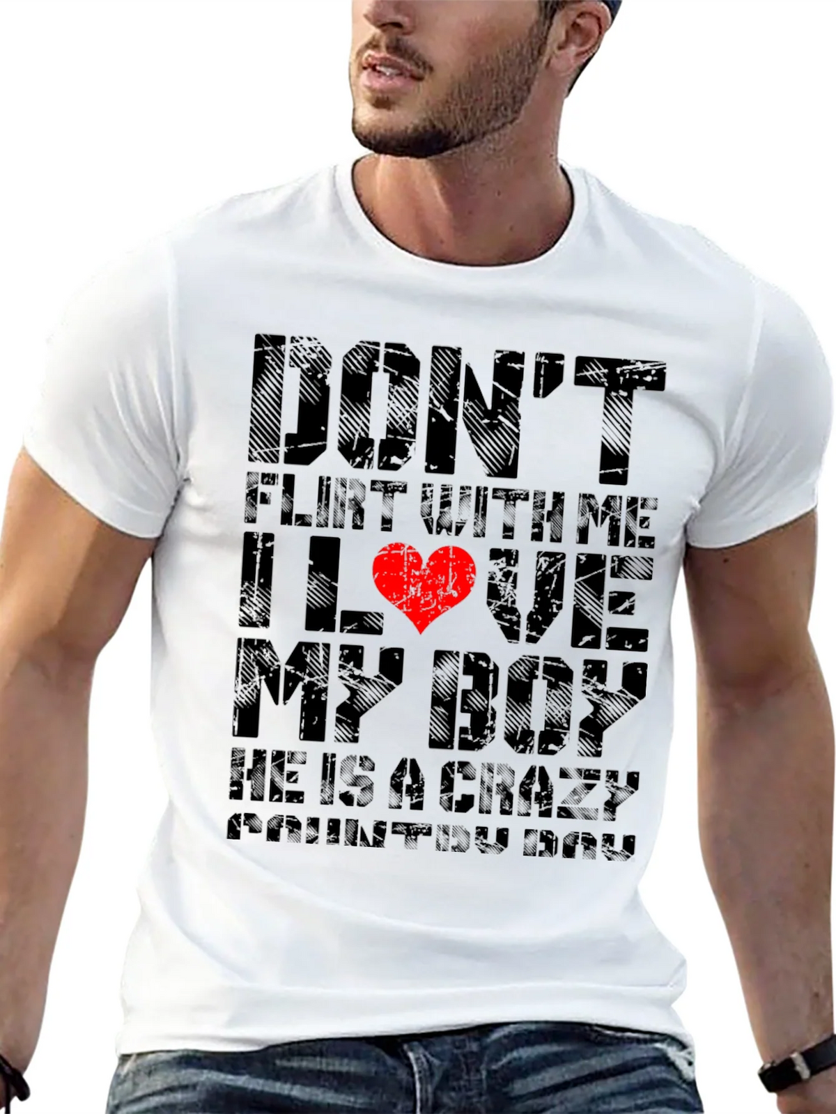 Dont Flirt With Me I Love My Boy T-Shirt product image 12
