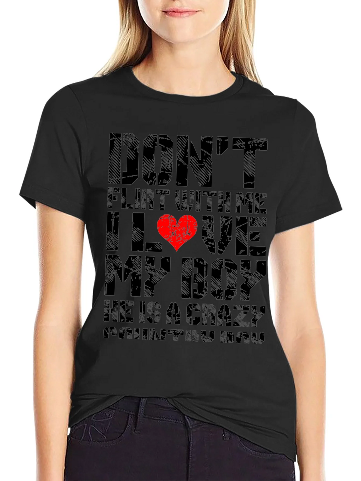 Dont Flirt With Me I Love My Boy T-Shirt product image 2