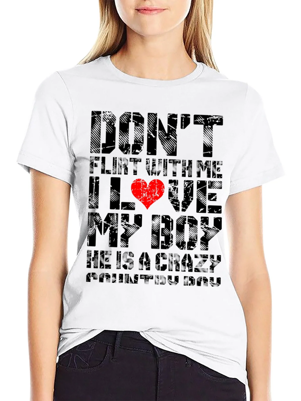 Dont Flirt With Me I Love My Boy T-Shirt product image 8