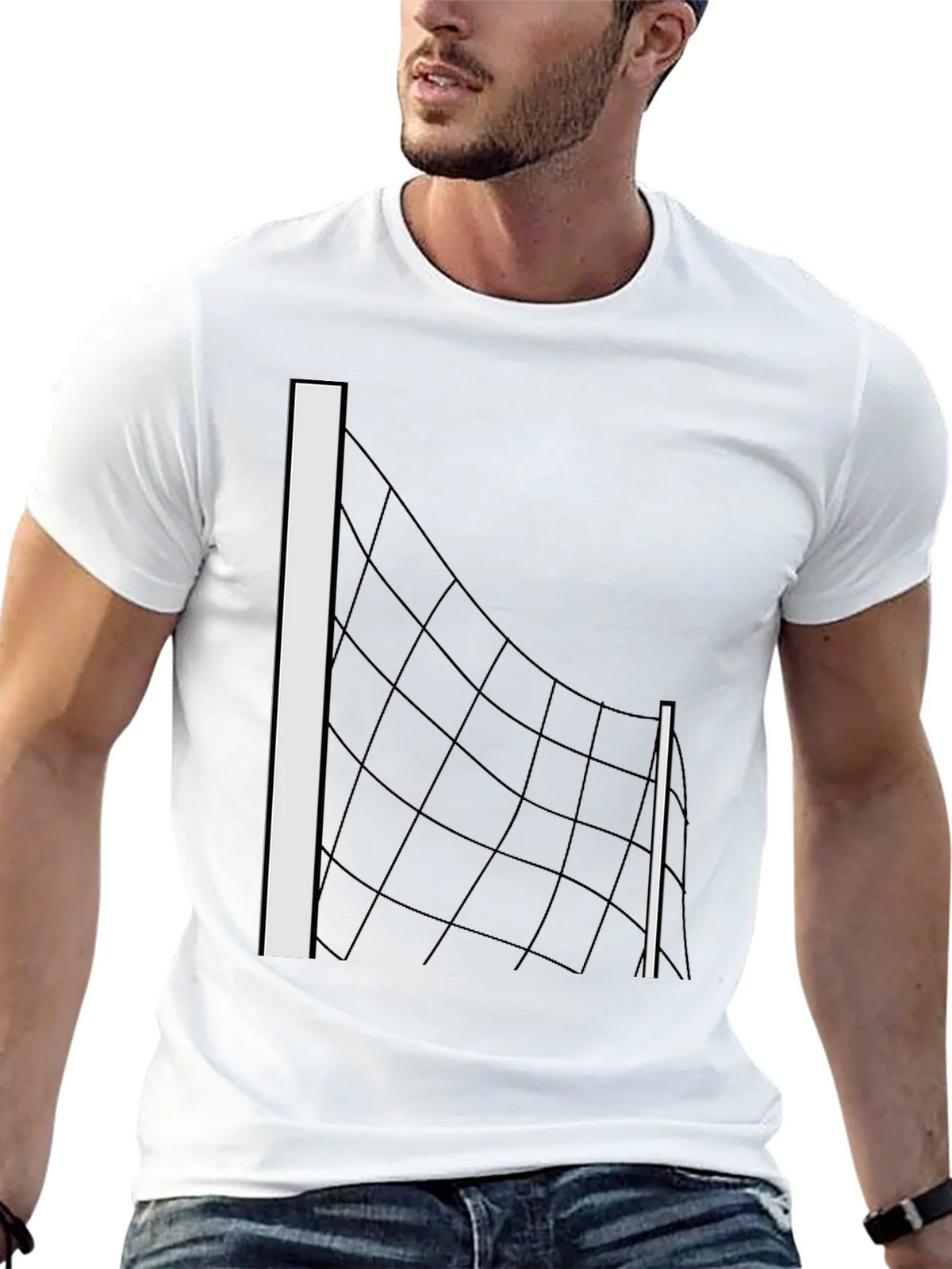 Volleyball Net Graphic Tee - Black T-Shirt product image 12