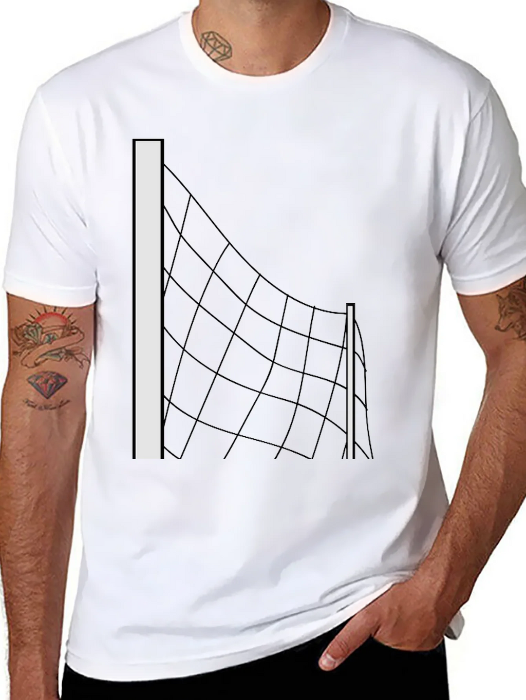 Volleyball Net Graphic Tee - Black T-Shirt product image 7
