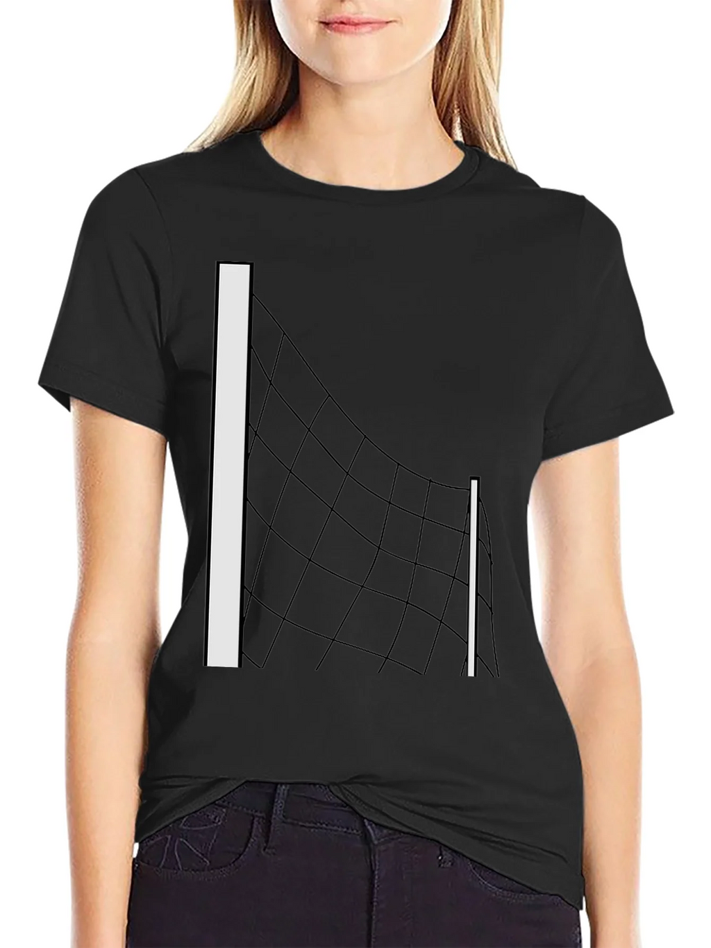 Volleyball Net Graphic Tee - Black T-Shirt product image 2