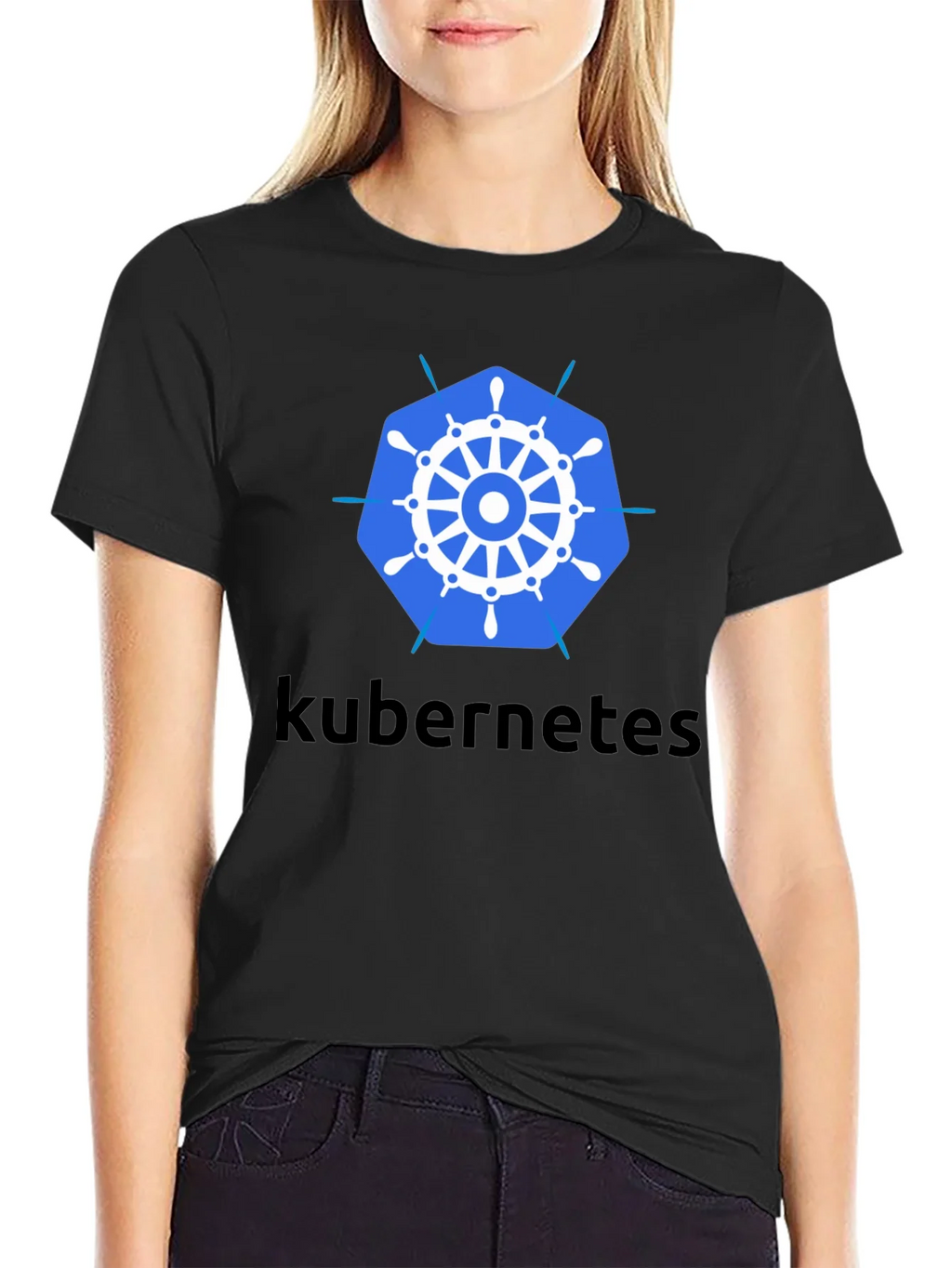 Kubernetes T-Shirt - Black Cotton Blend Tee product image 1