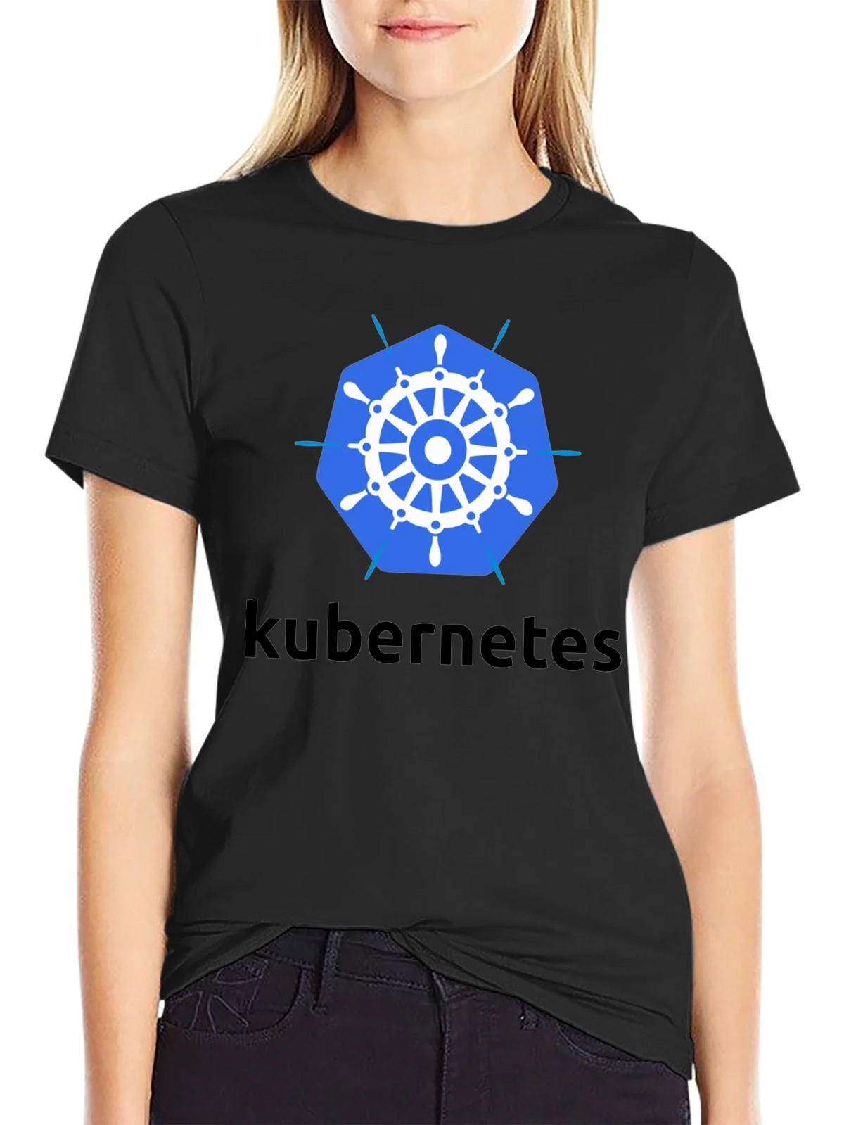 Kubernetes T-Shirt - Black Cotton Blend Tee product image 1