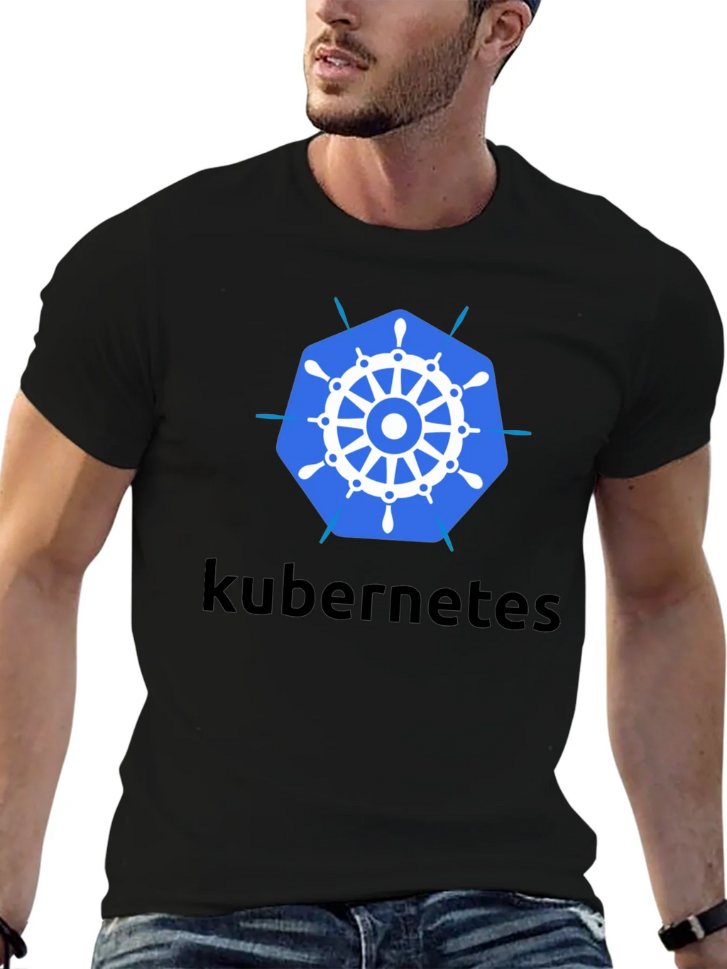 Kubernetes T-Shirt - Black Cotton Blend Tee product image 4