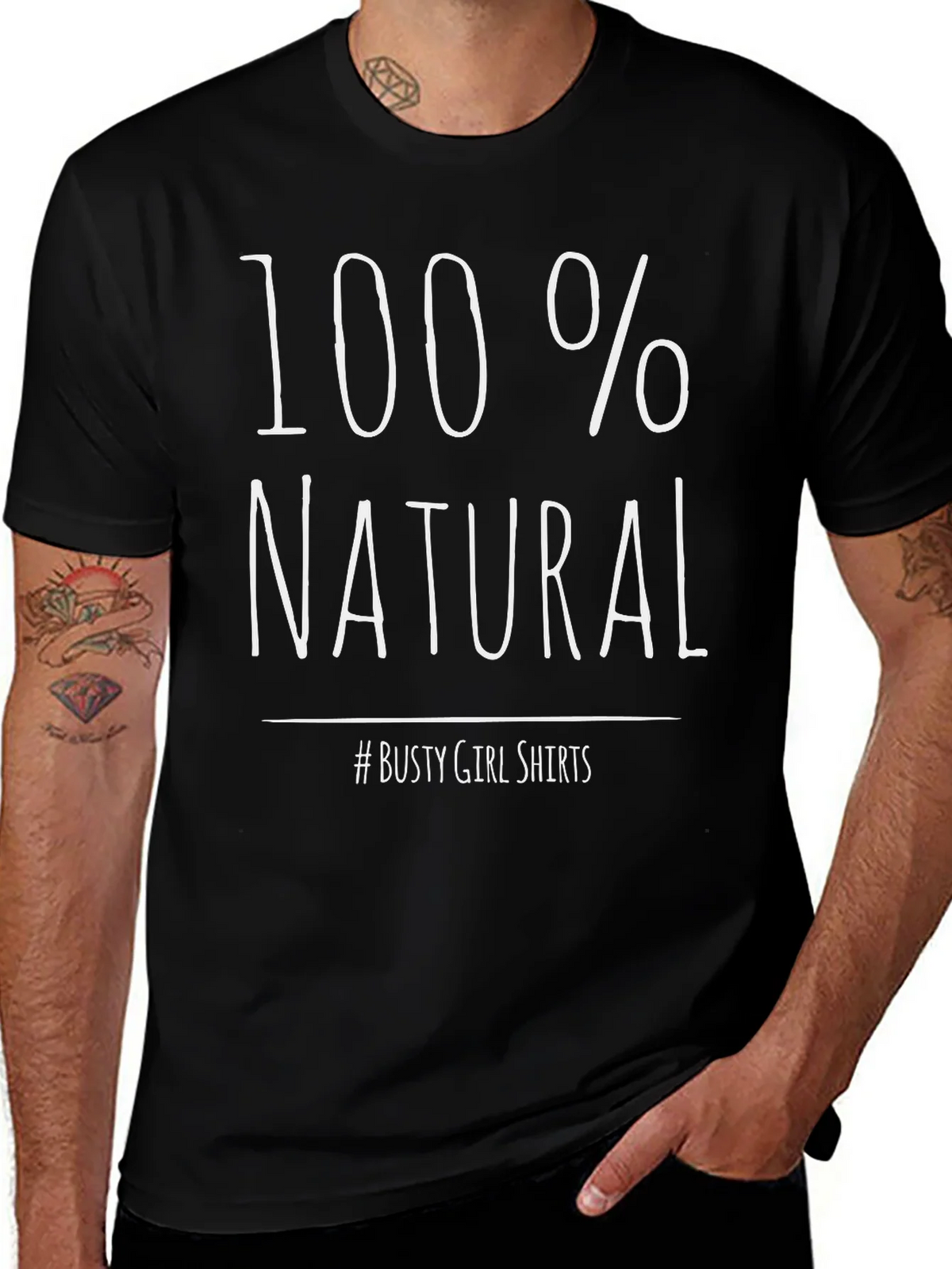 100% Natural Graphic Tee - Busty Girl Shirts product image 1