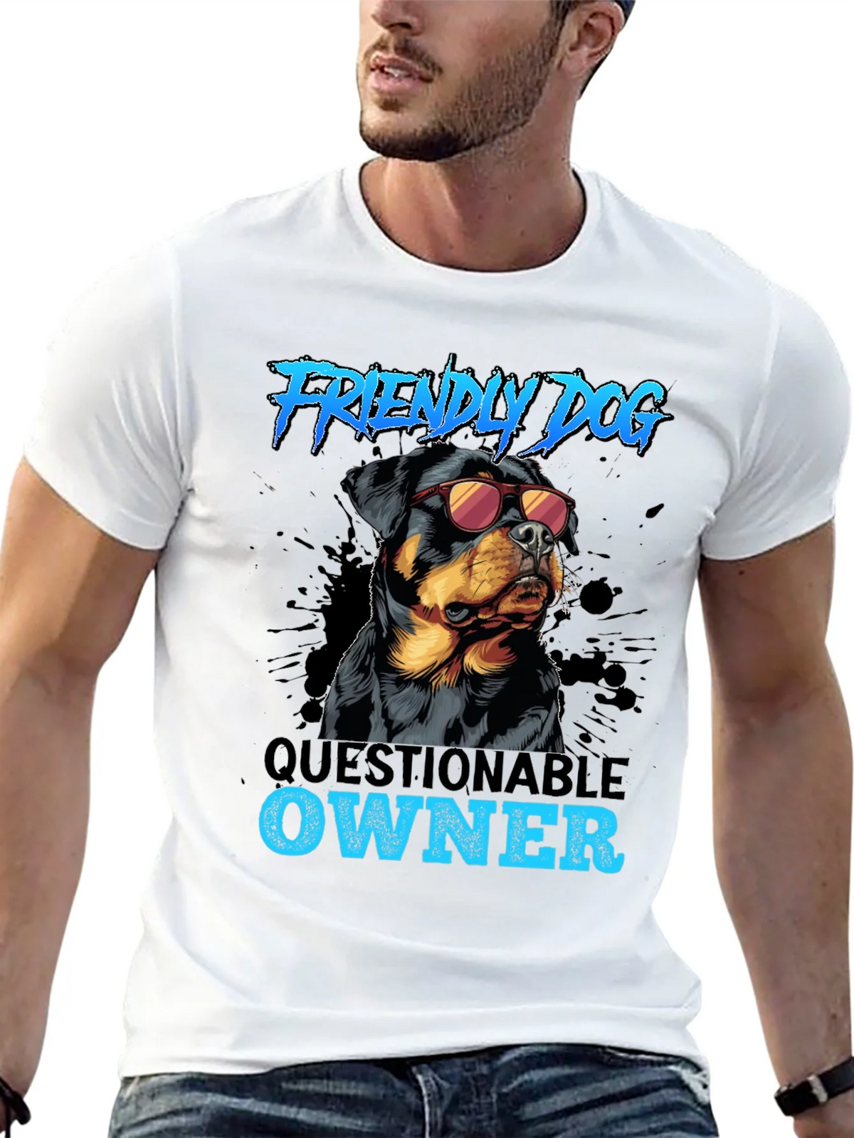 Friendly Dog Questionable Owner T-Shirt product image 10