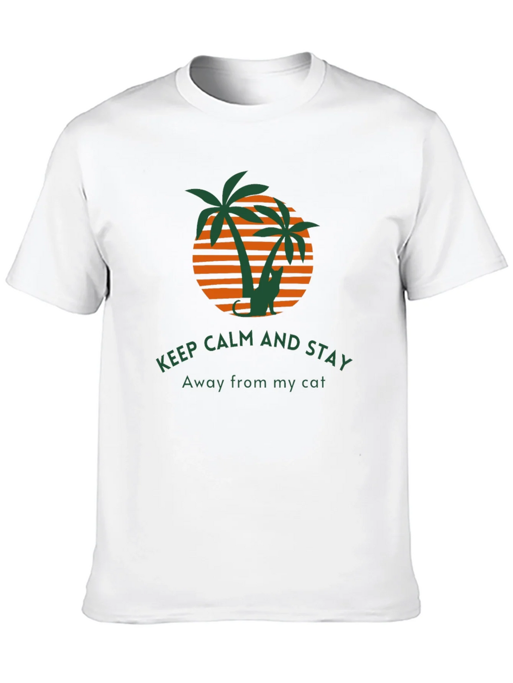 Keep Calm Away From My Cat Graphic Tee product image 2