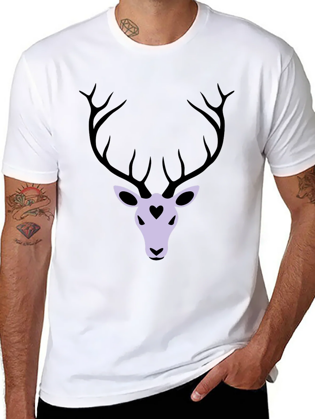 Deer Heart Graphic T-Shirt - Black product image 7