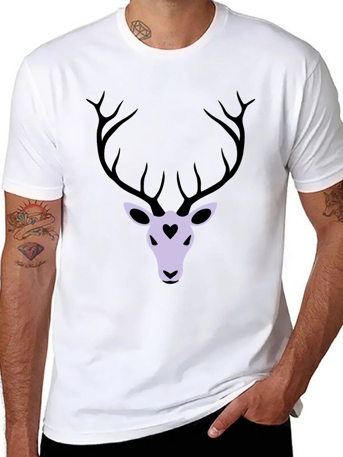Deer Heart Graphic T-Shirt - Black product image 7