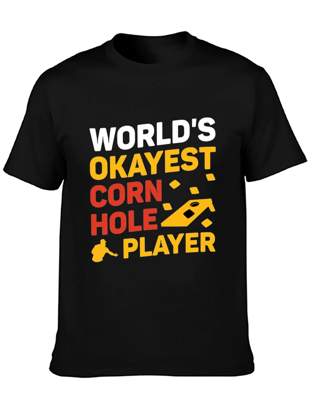 Worlds Okayest Corn Hole Player Graphic Tee product image 2