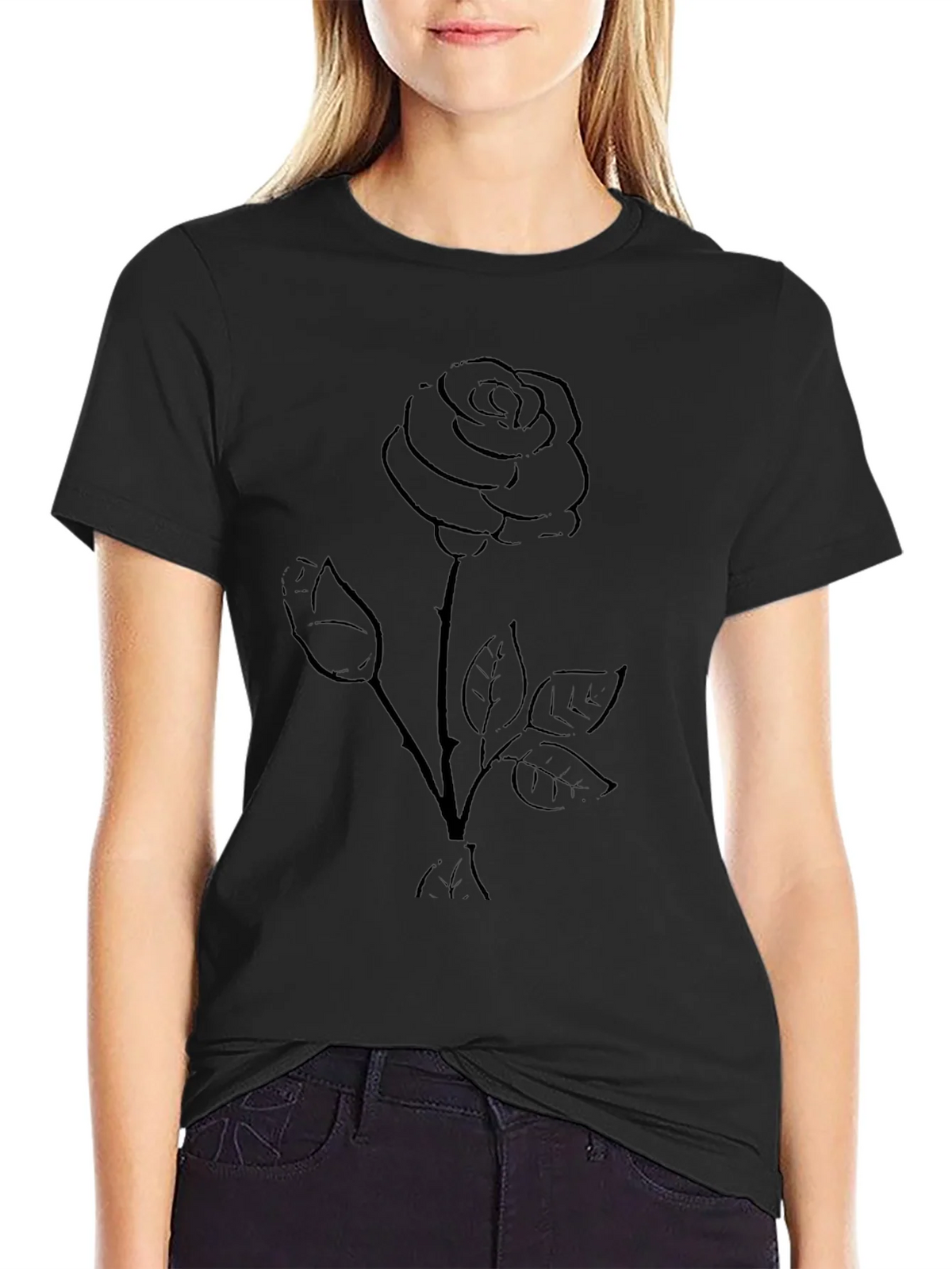 Black Rose Graphic Tee - Stylish Casual Wear product image 2