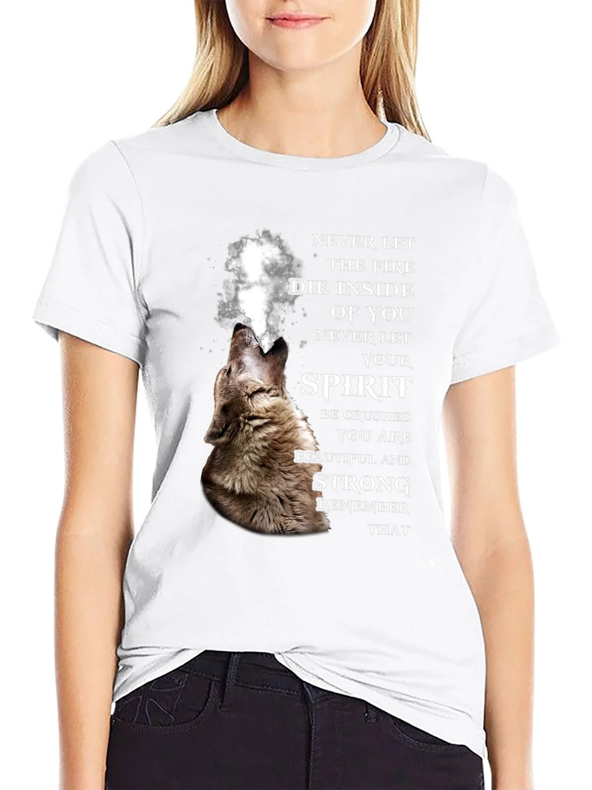Wolf Spirit Graphic Tee - Never Let Your Fire Die product image 8
