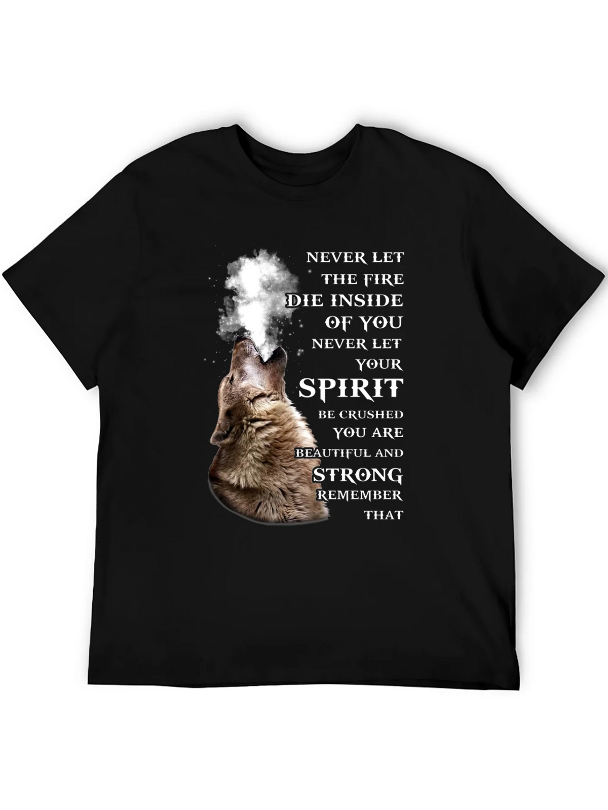 Wolf Spirit Graphic Tee - Never Let Your Fire Die product image 5