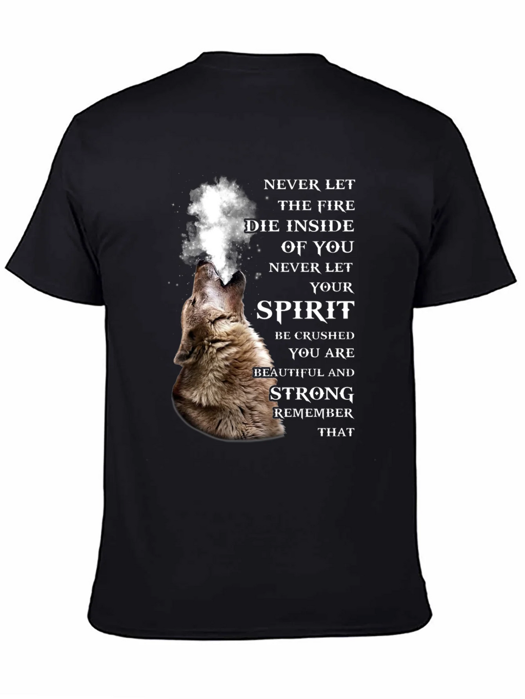 Wolf Spirit Graphic Tee - Never Let Your Fire Die product image 4