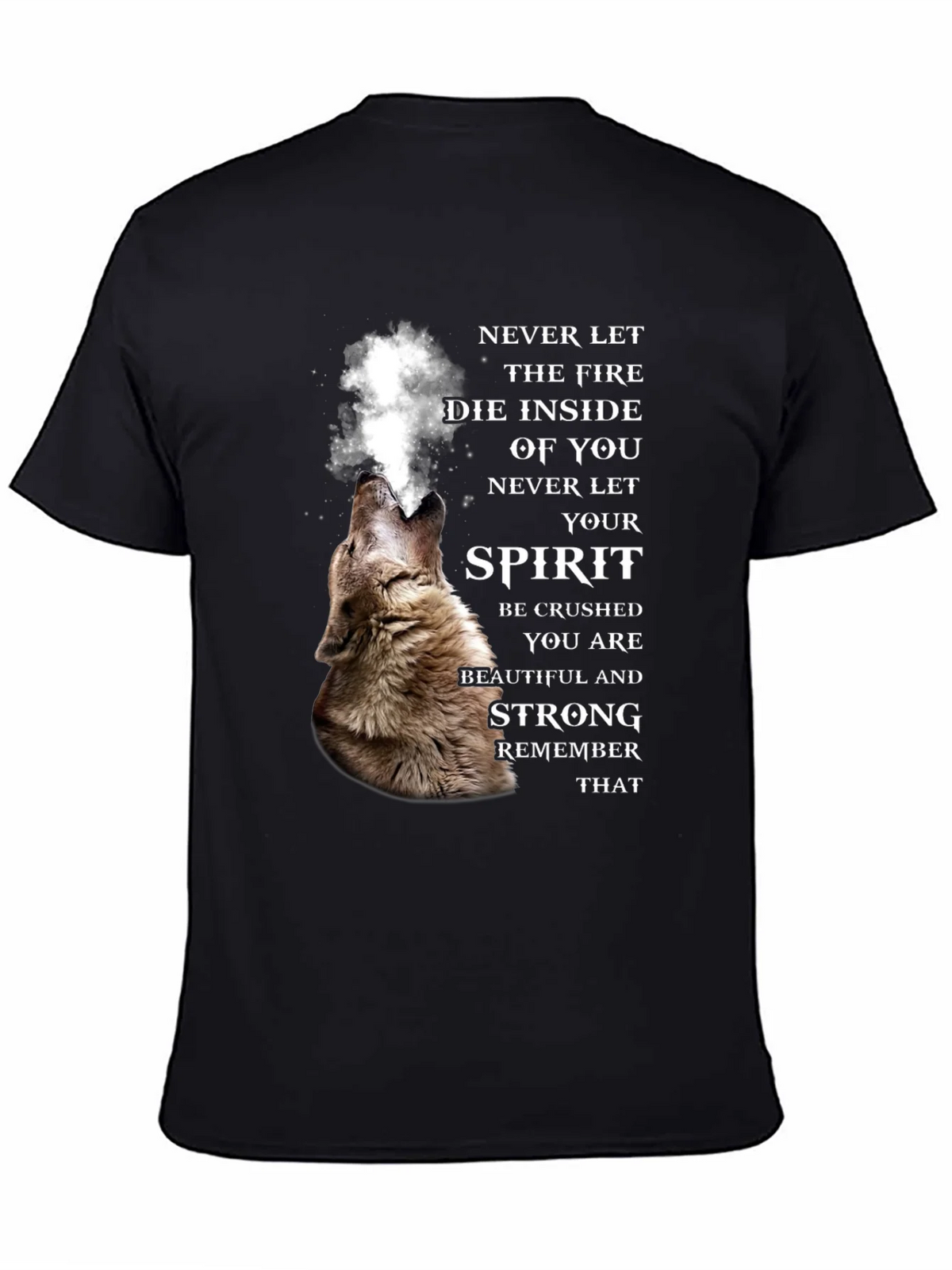 Wolf Spirit Graphic Tee - Never Let Your Fire Die product image 4