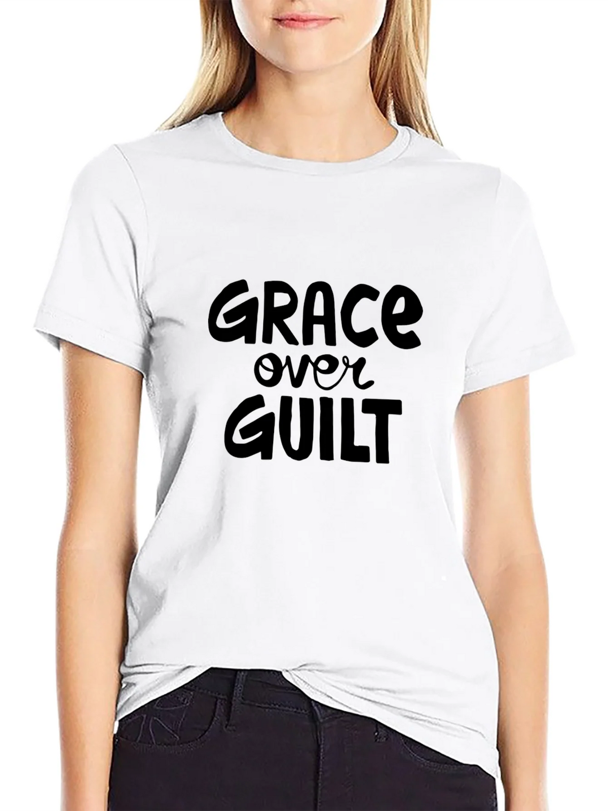 Grace Over Guilt Black Graphic Tee product image 1