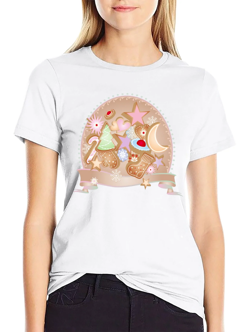 Festive Gingerbread Christmas T-Shirt product image 5