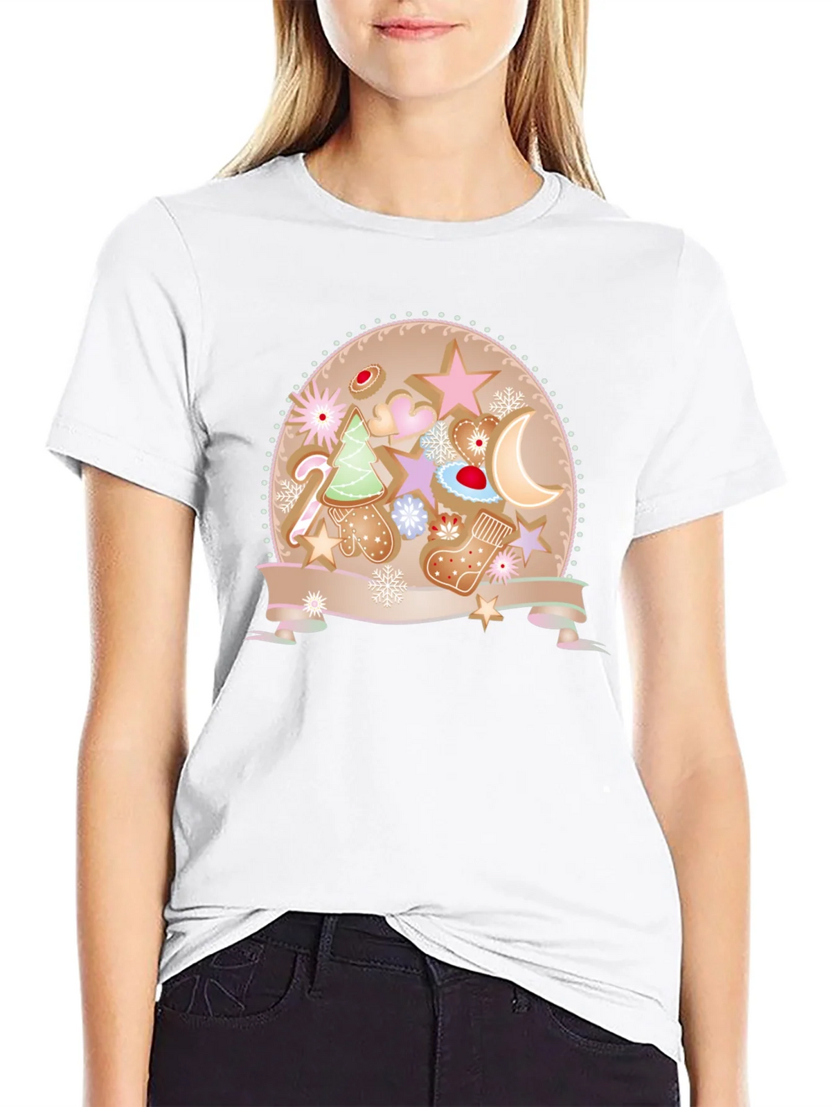 Festive Gingerbread Christmas T-Shirt product image 5