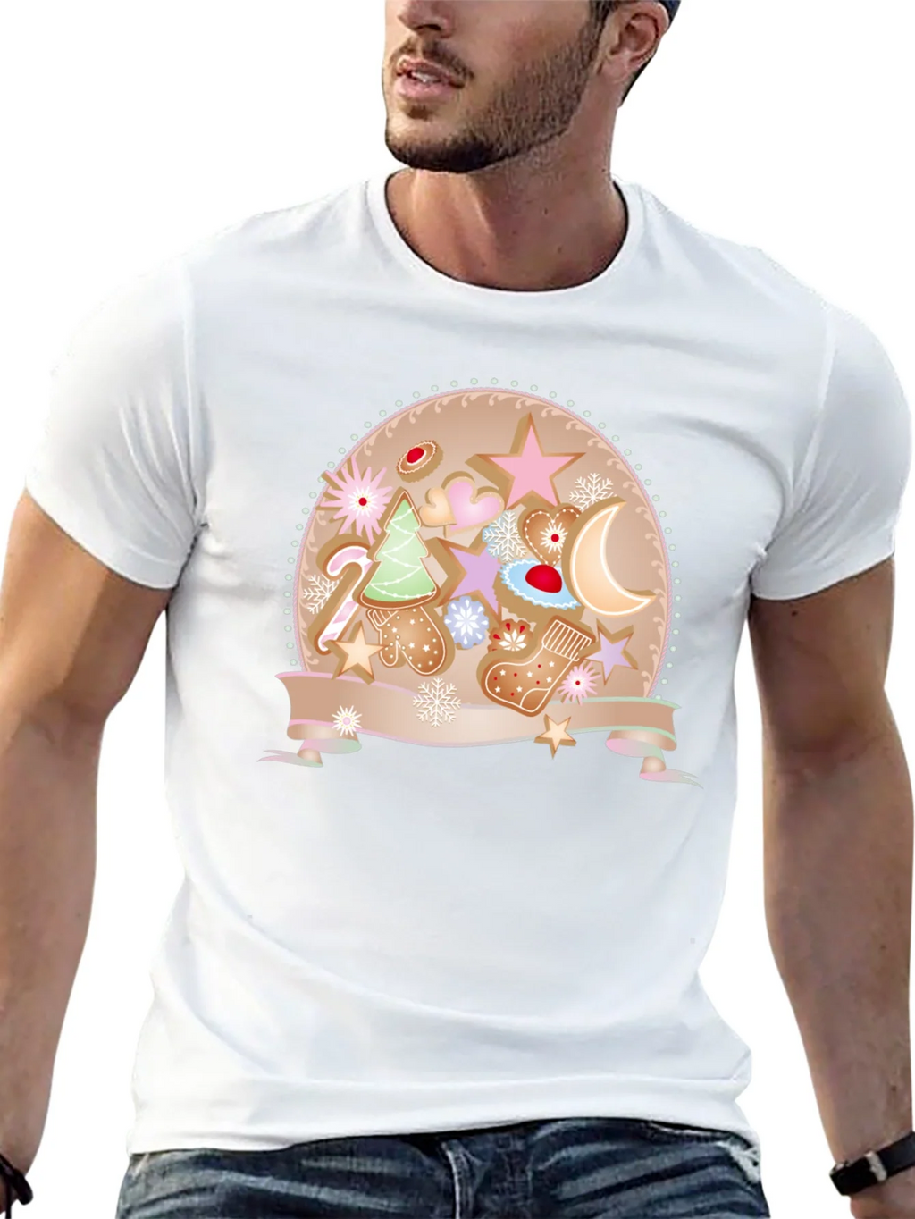 Festive Gingerbread Christmas T-Shirt product image 7