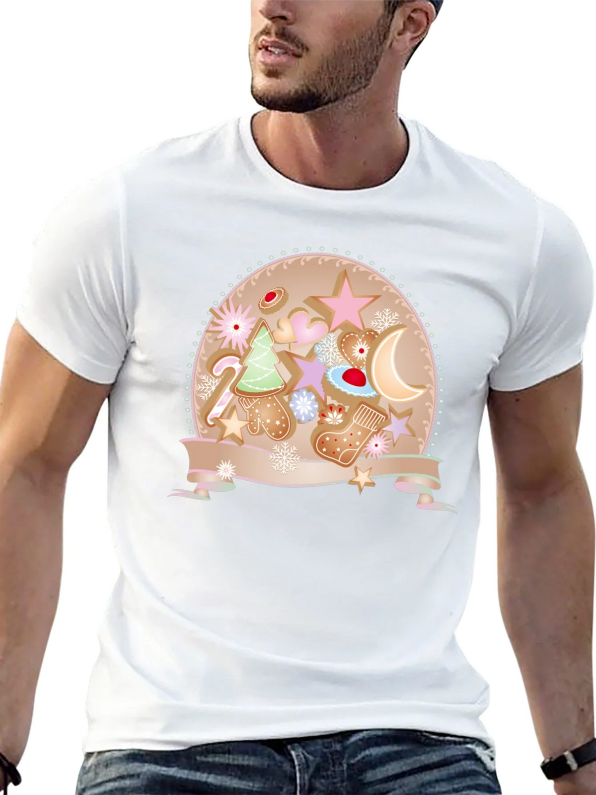 Festive Gingerbread Christmas T-Shirt product image 7