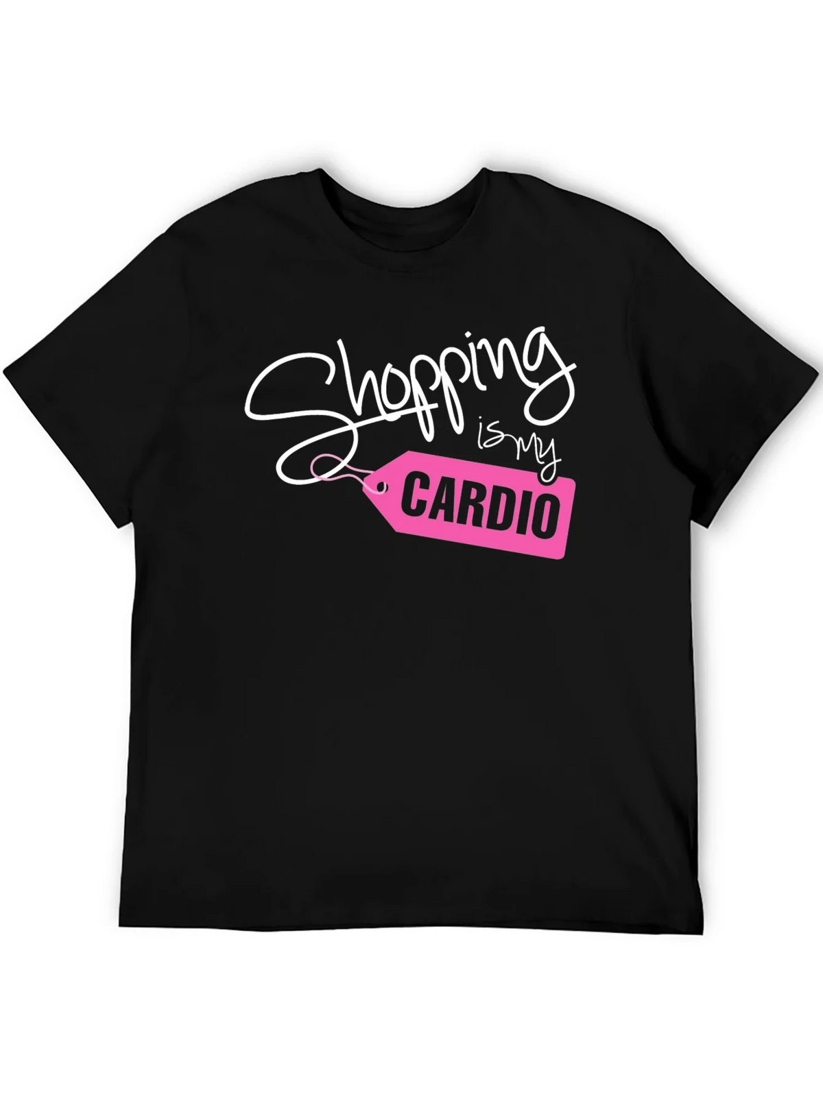 Shopping is My Cardio Tee - Black Cotton Casual T-Shirt product image 5
