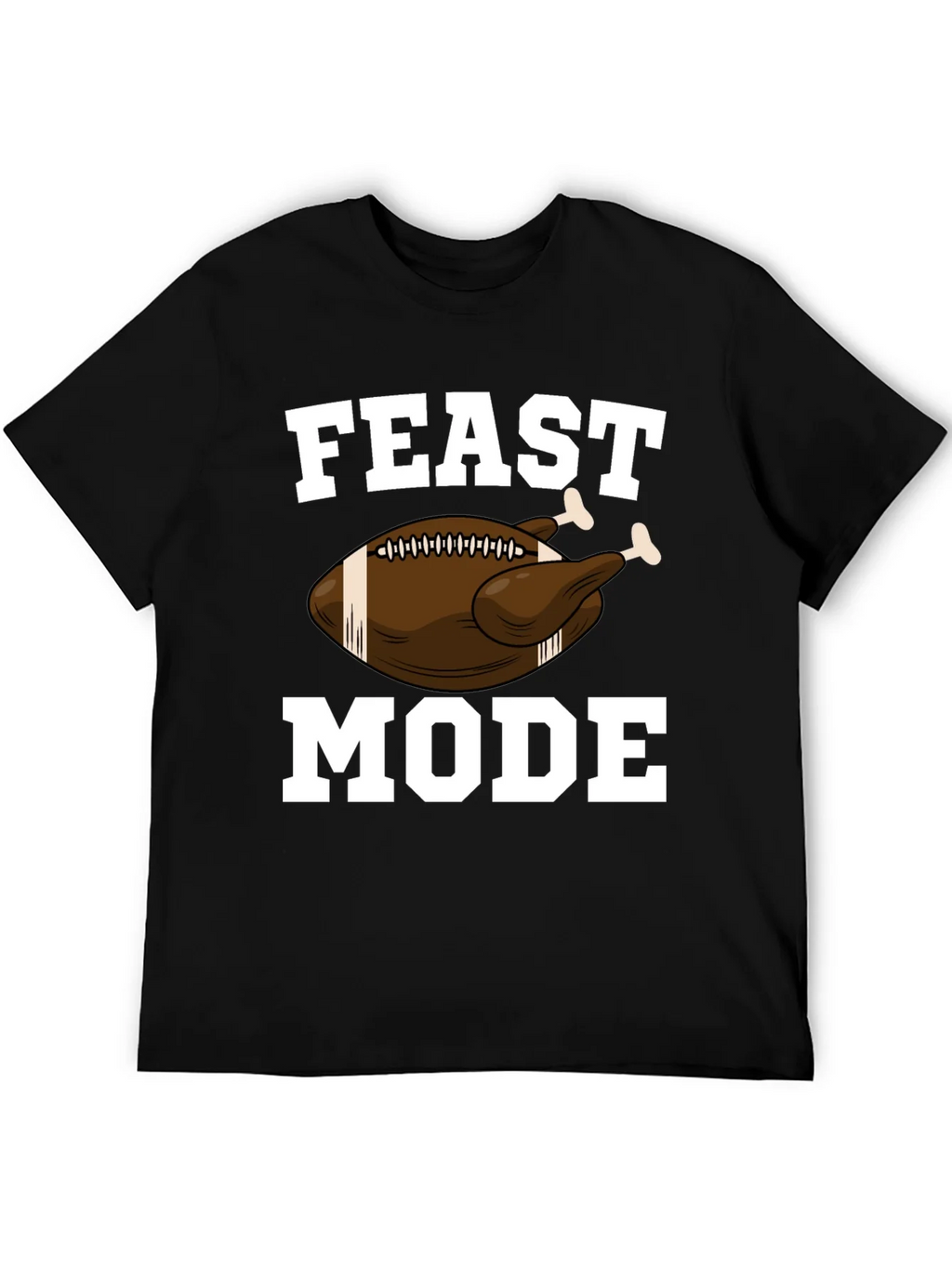 Feast Mode Thanksgiving Football Turkey Graphic T-Shirt product image 5