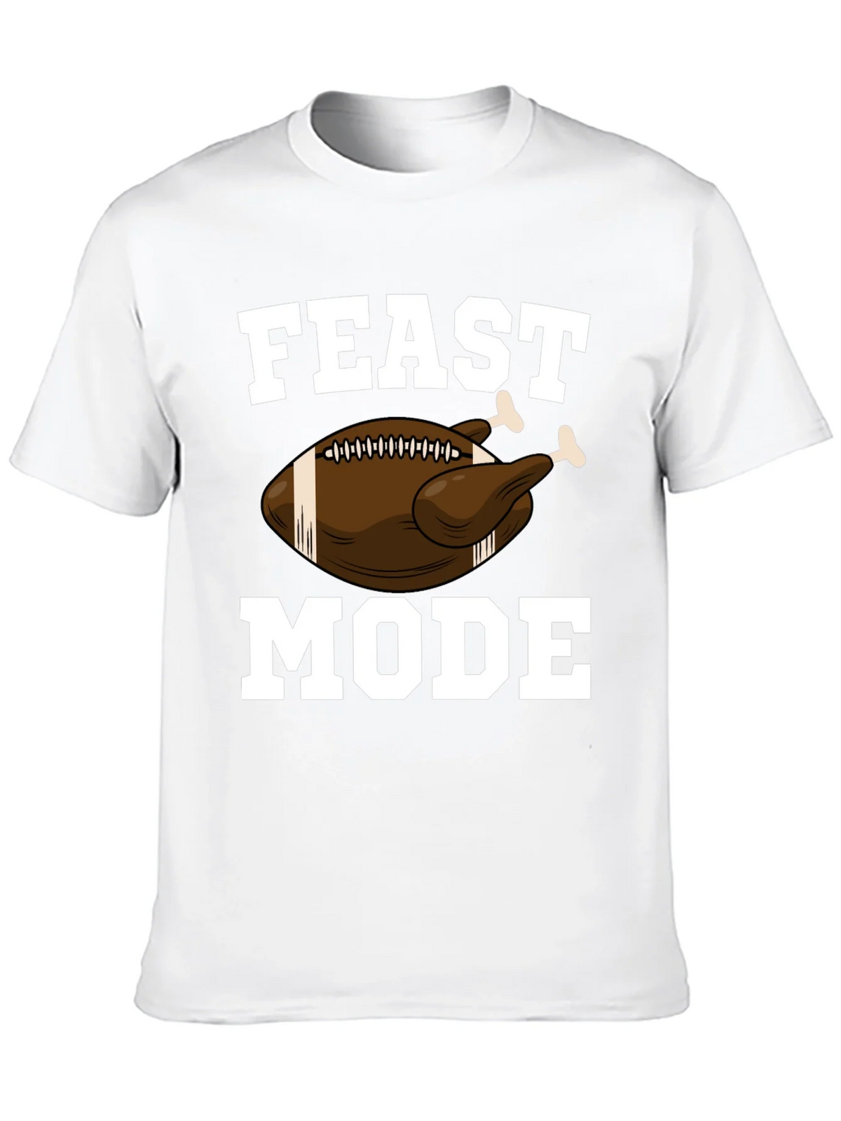 Feast Mode Thanksgiving Football Turkey Graphic T-Shirt product image 9