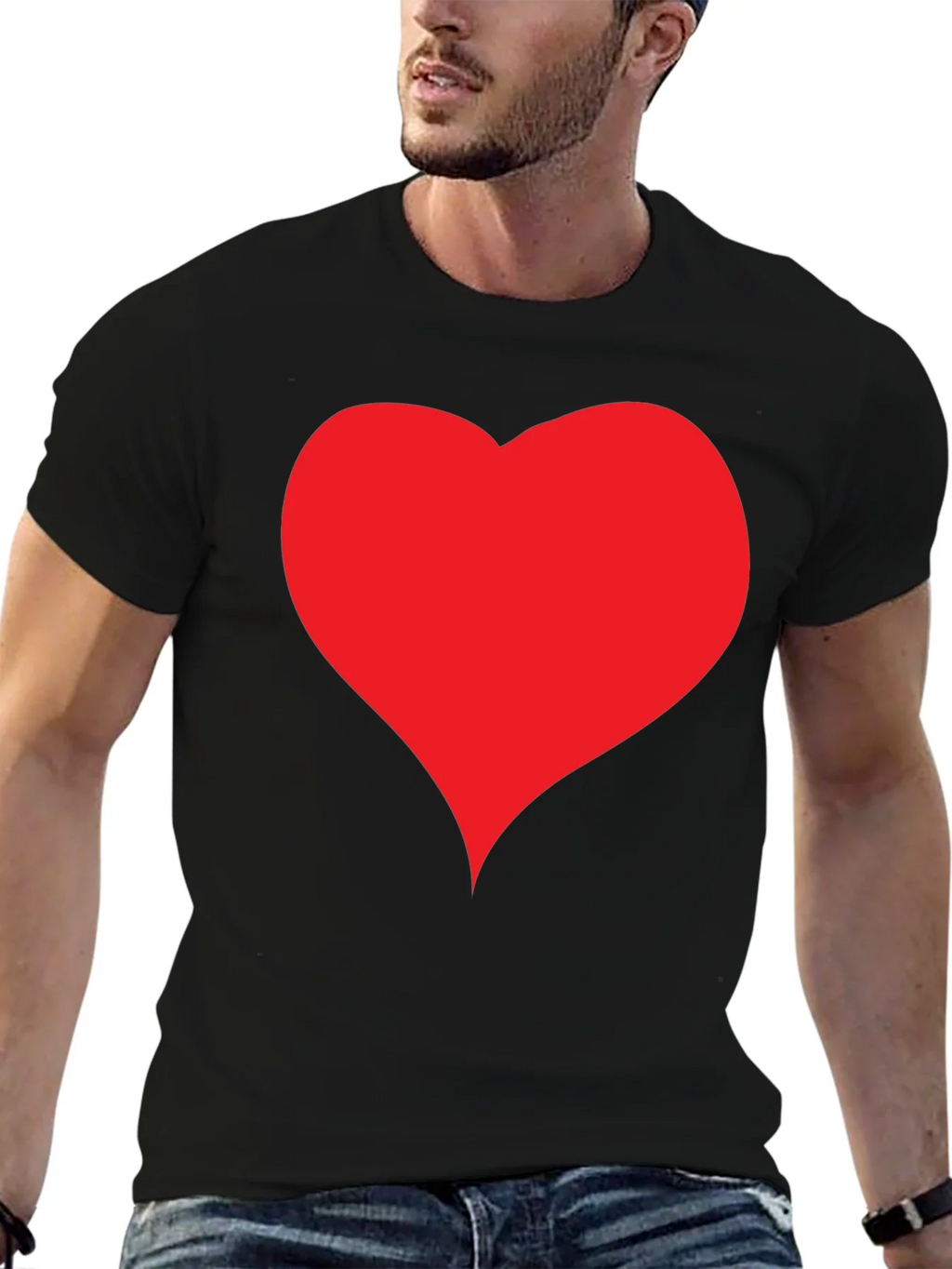 Heart Graphic Black T-Shirt - Casual Style product image 6