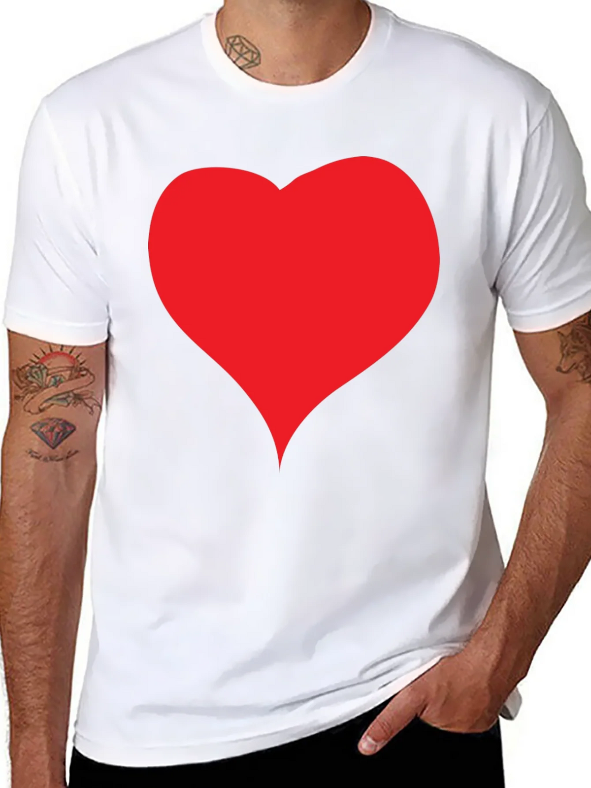 Heart Graphic Black T-Shirt - Casual Style product image 7