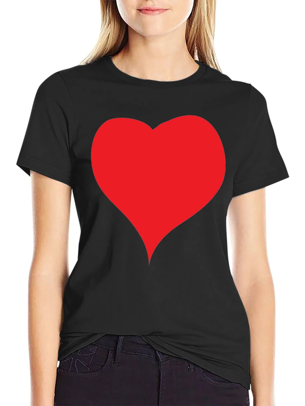 Heart Graphic Black T-Shirt - Casual Style product image 2
