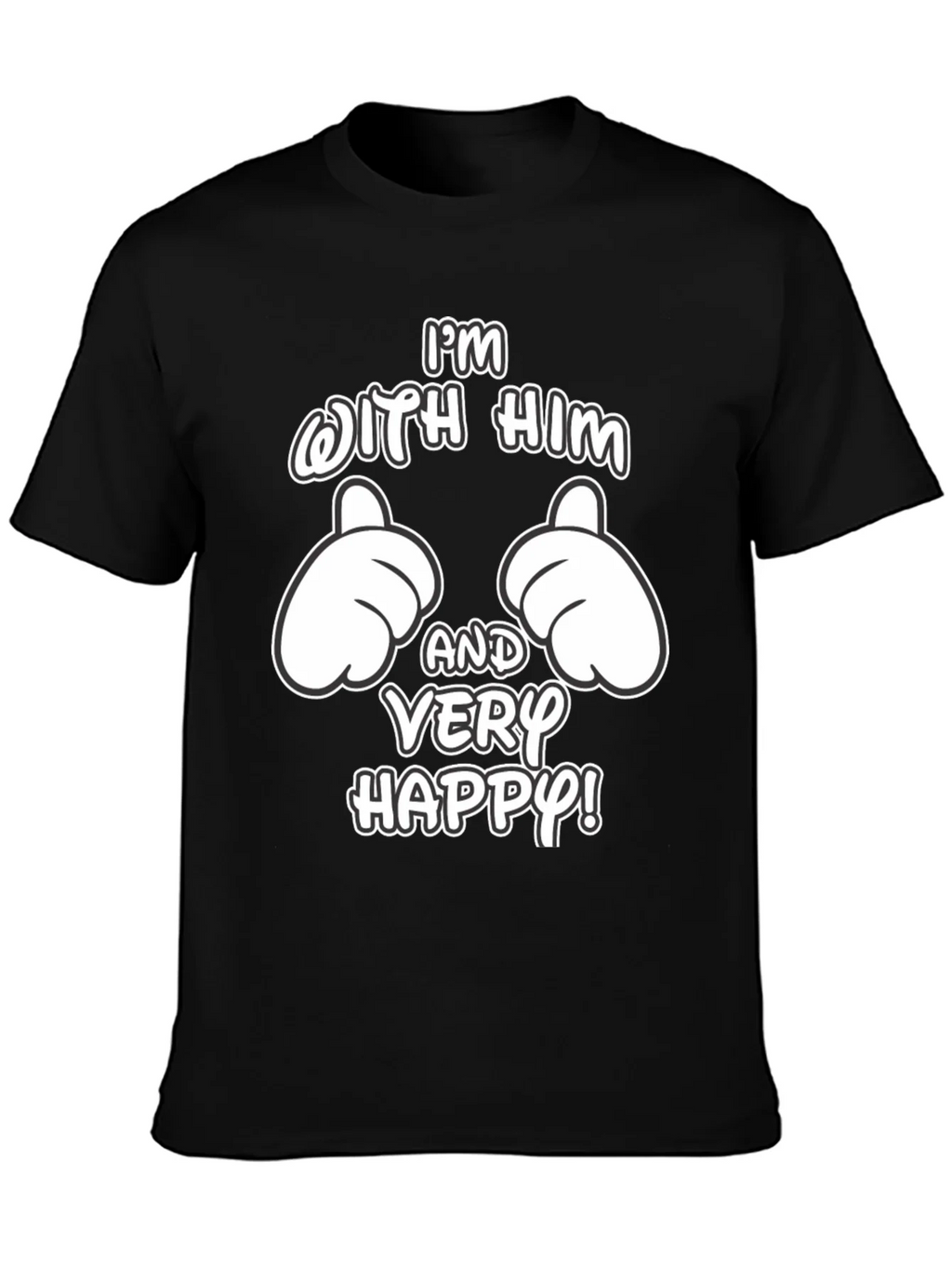 Funny Matching Couple Im With Him T-Shirt product image 3