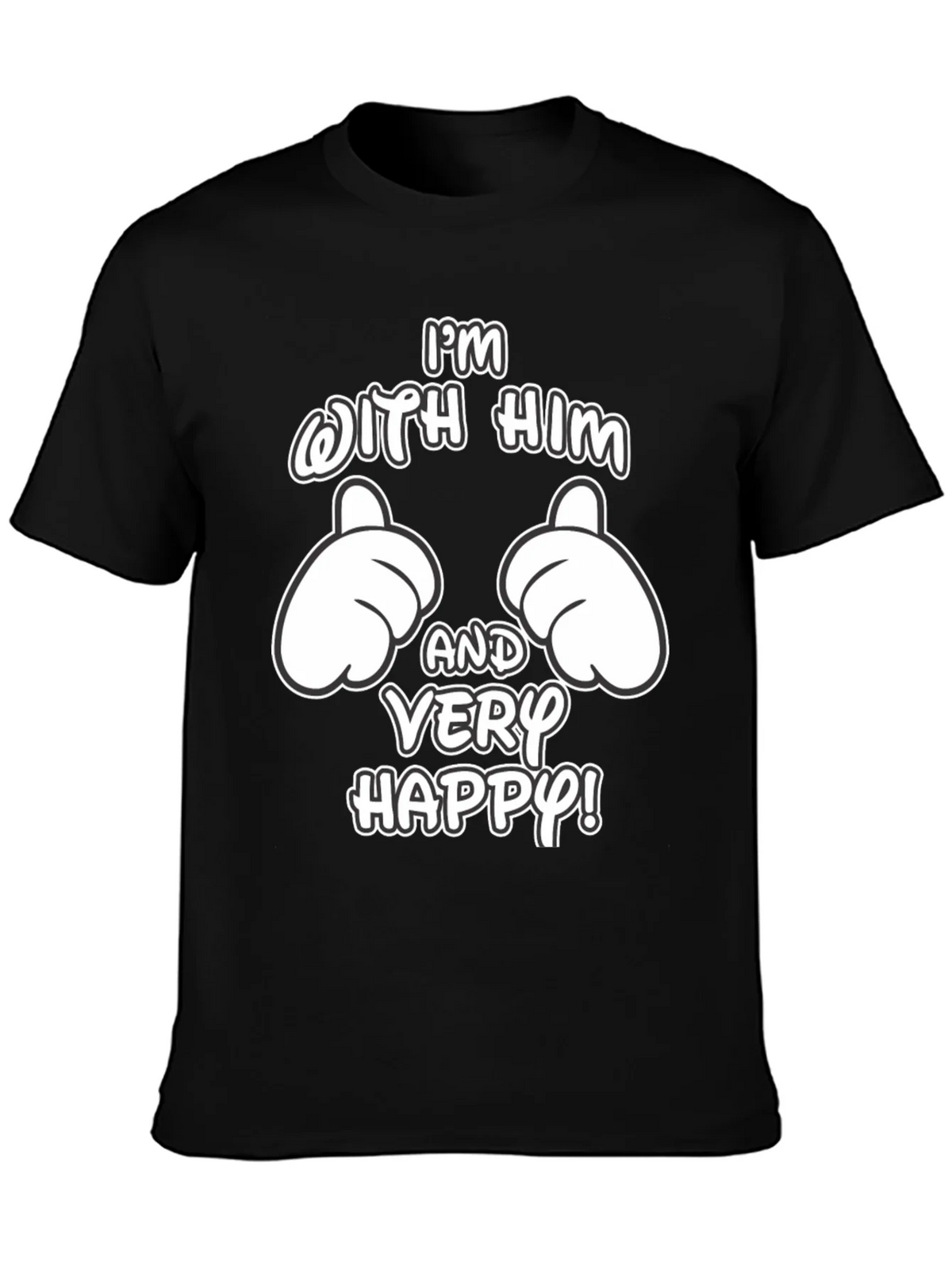 Funny Matching Couple Im With Him T-Shirt product image 3