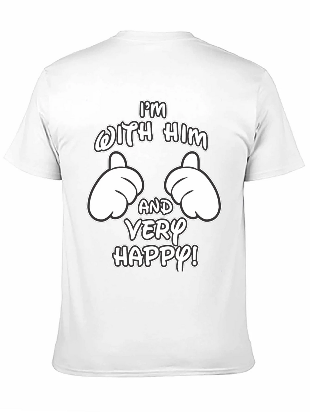 Funny Matching Couple Im With Him T-Shirt product image 10