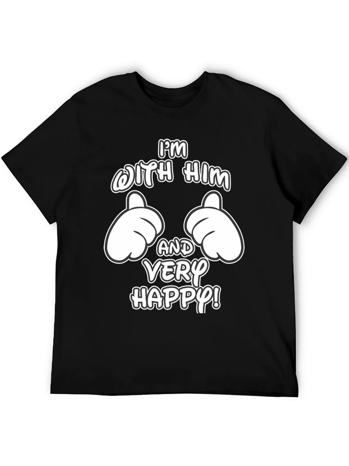 Funny Matching Couple Im With Him T-Shirt product image 5