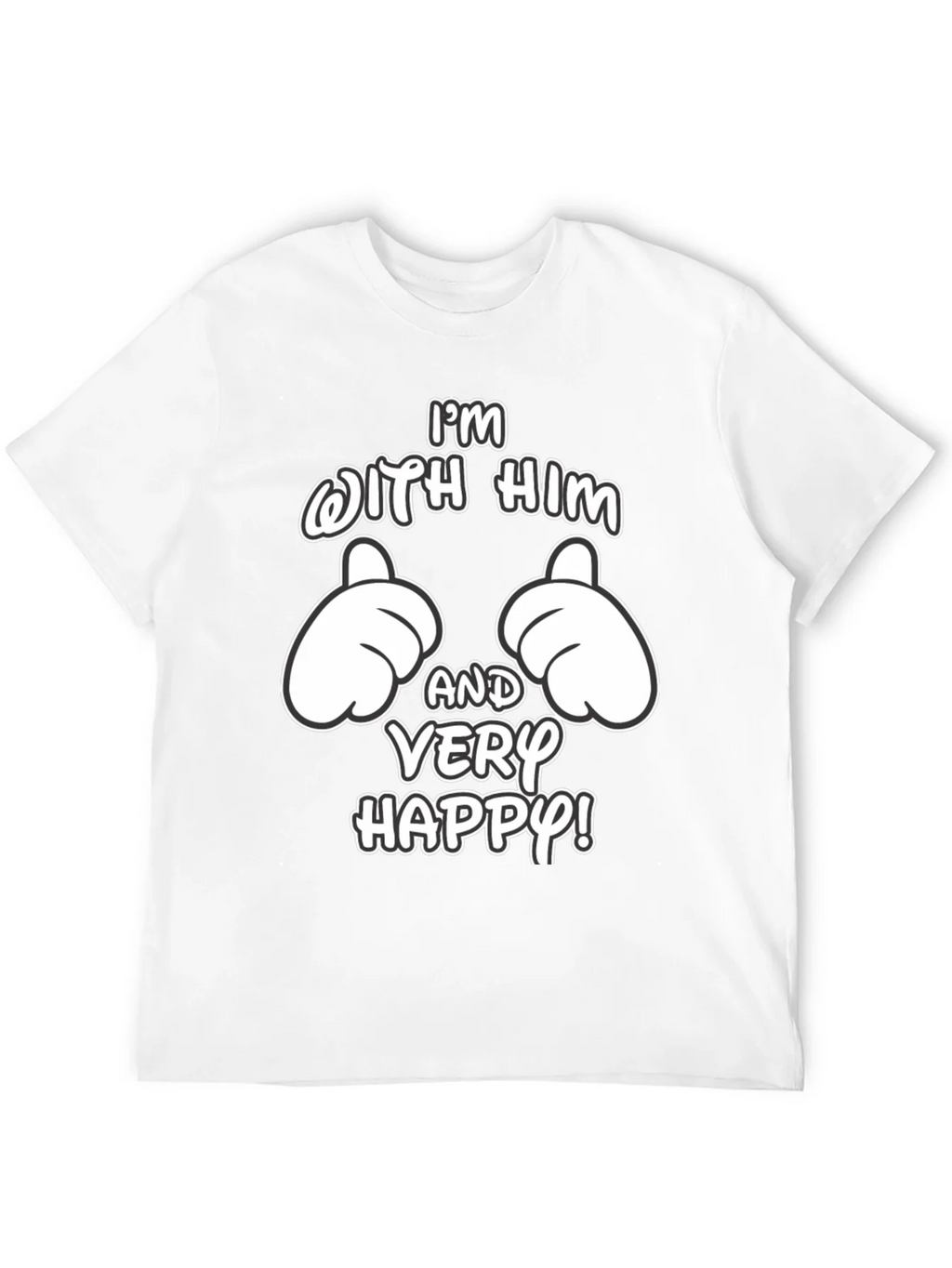 Funny Matching Couple Im With Him T-Shirt product image 11