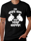 Funny Matching Couple Im With Him T-Shirt product image 1