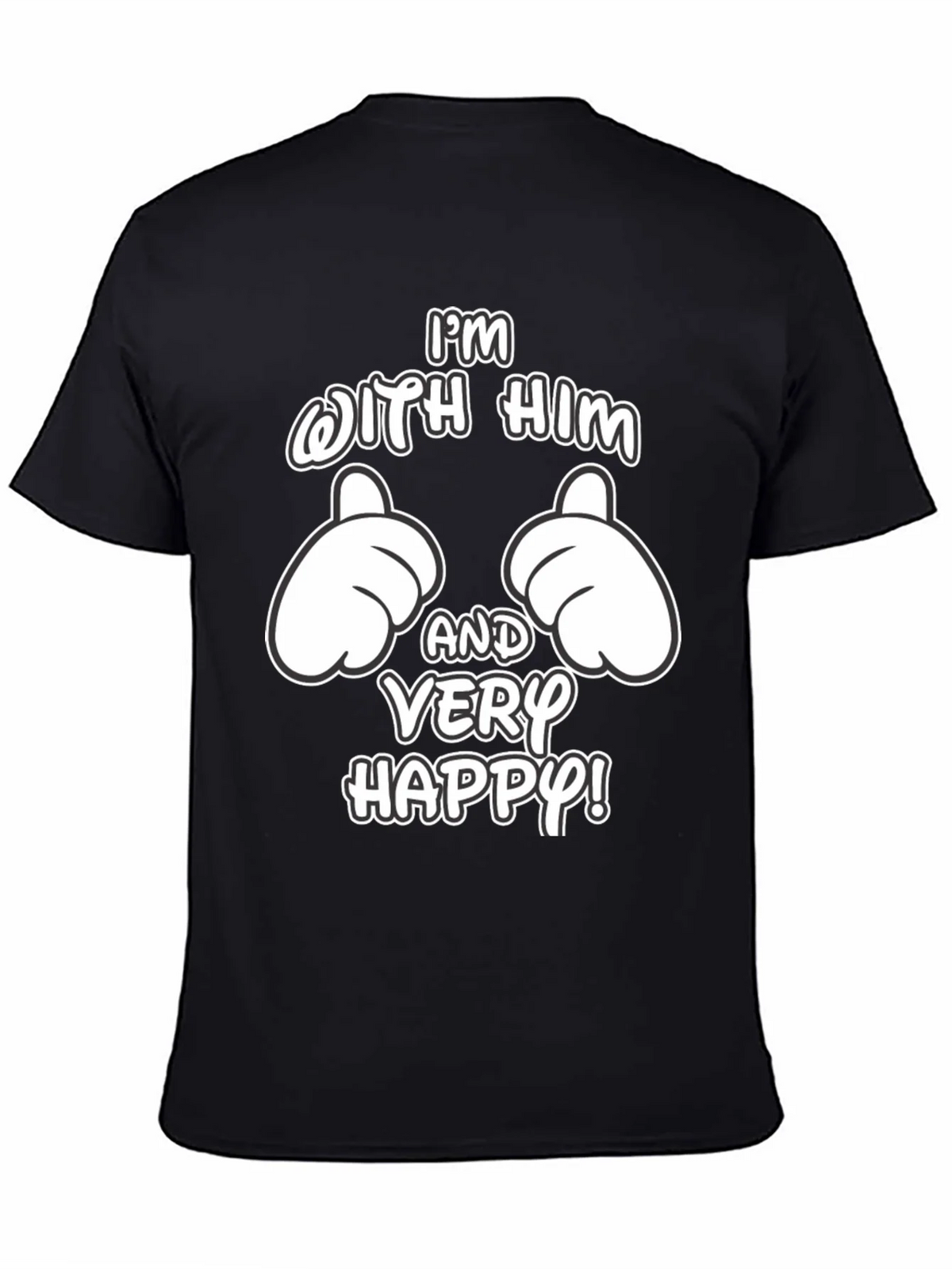 Funny Matching Couple Im With Him T-Shirt product image 4