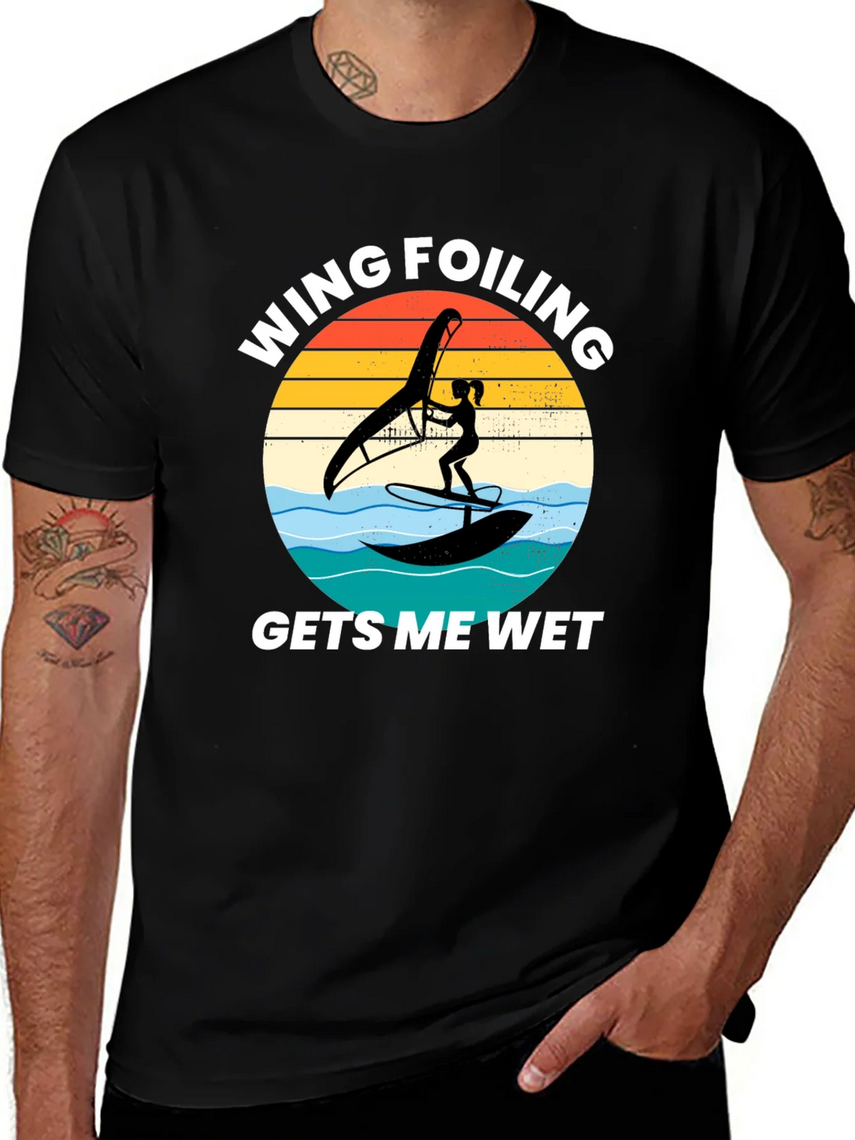 Wing Foiling Gets Me Wet T-Shirt product image 1