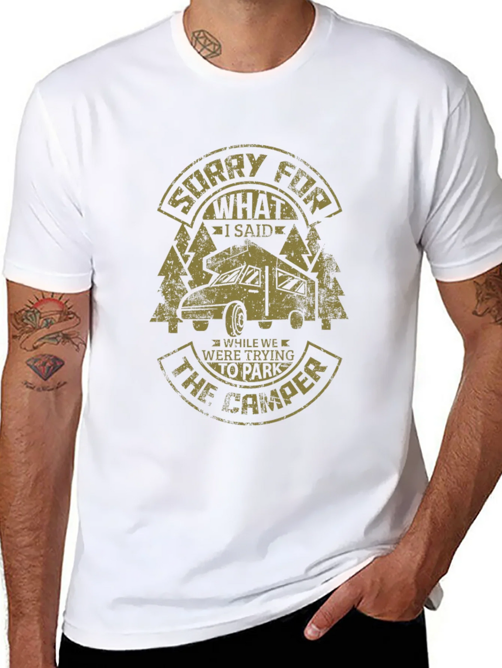 Sorry For What I Said Camper Graphic Tee product image 7