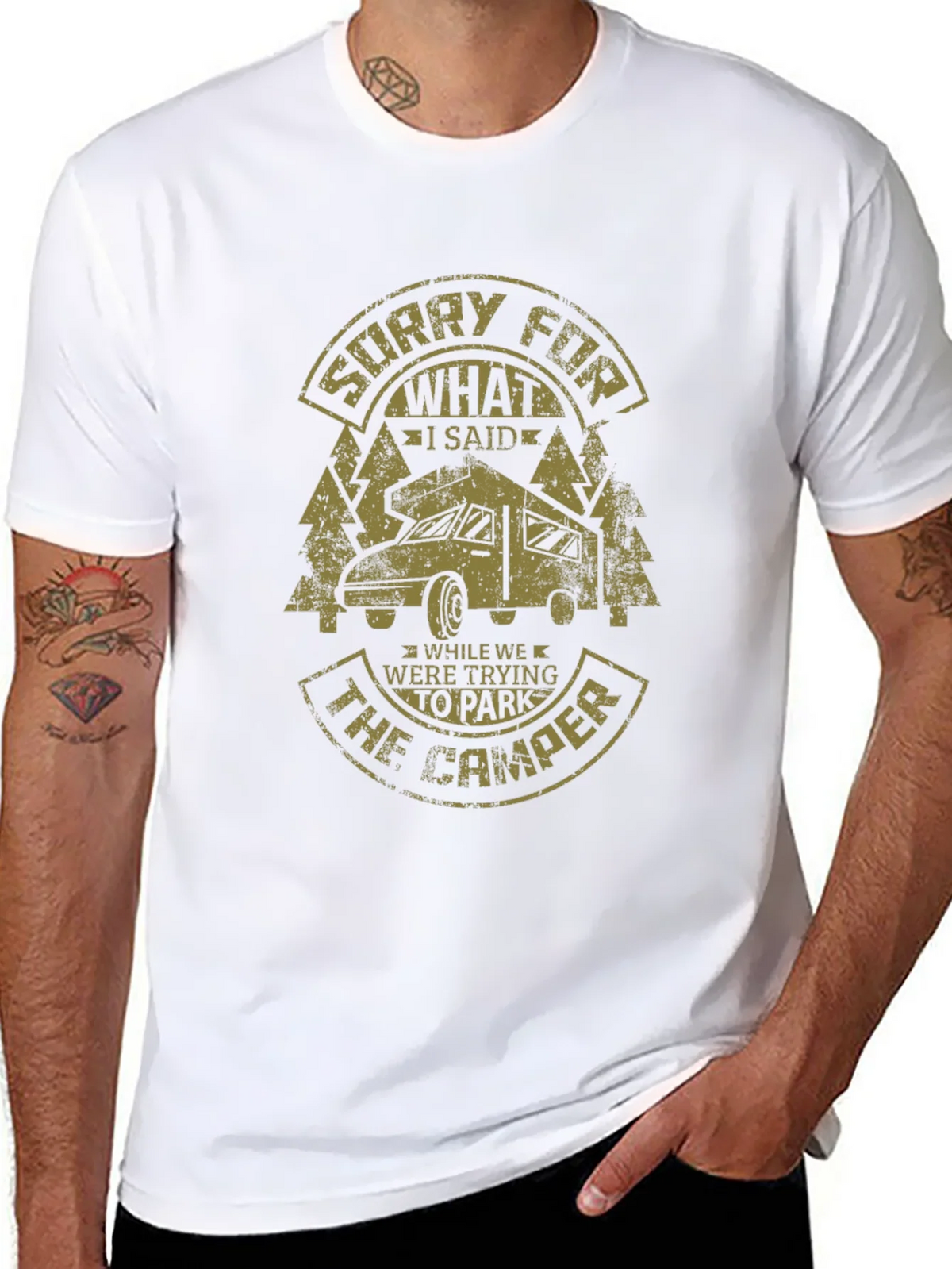 Sorry For What I Said Camper Graphic Tee product image 7