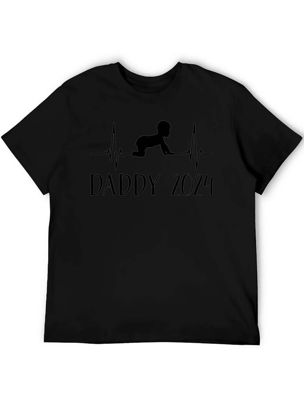 Daddy 2024 Baby Heartbeat T-Shirt product image 5