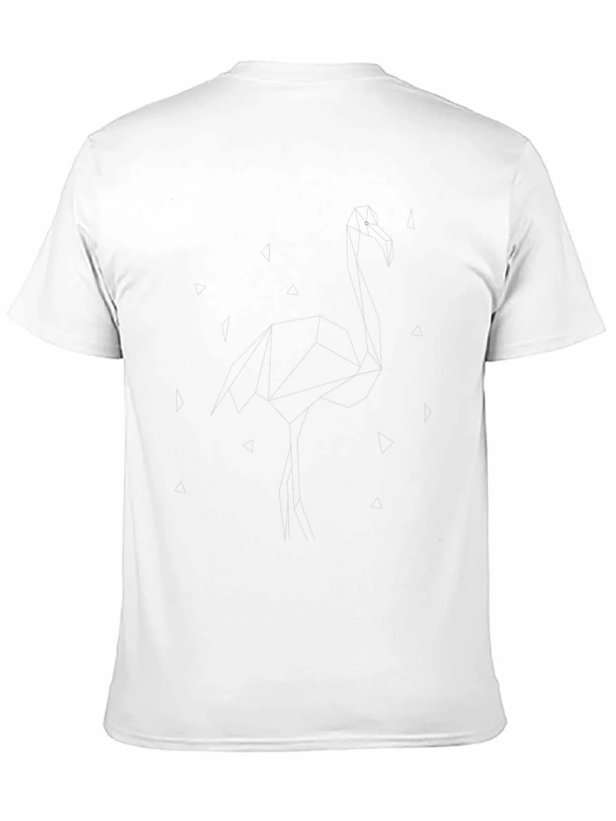 Geometric Flamingo Black T-Shirt product image 10