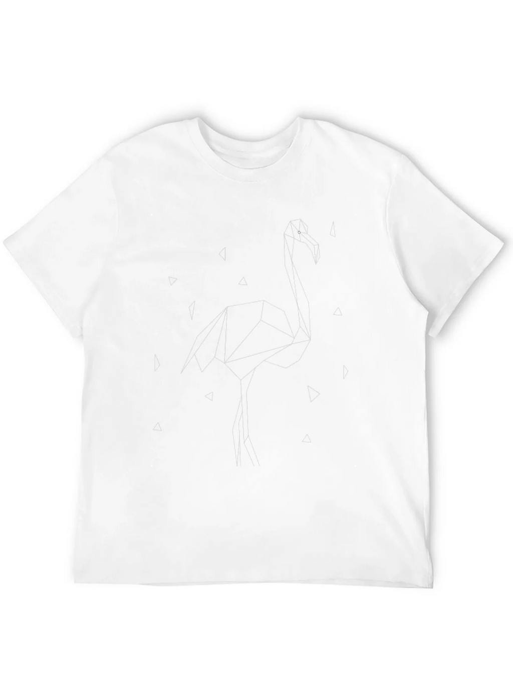 Geometric Flamingo Black T-Shirt product image 11
