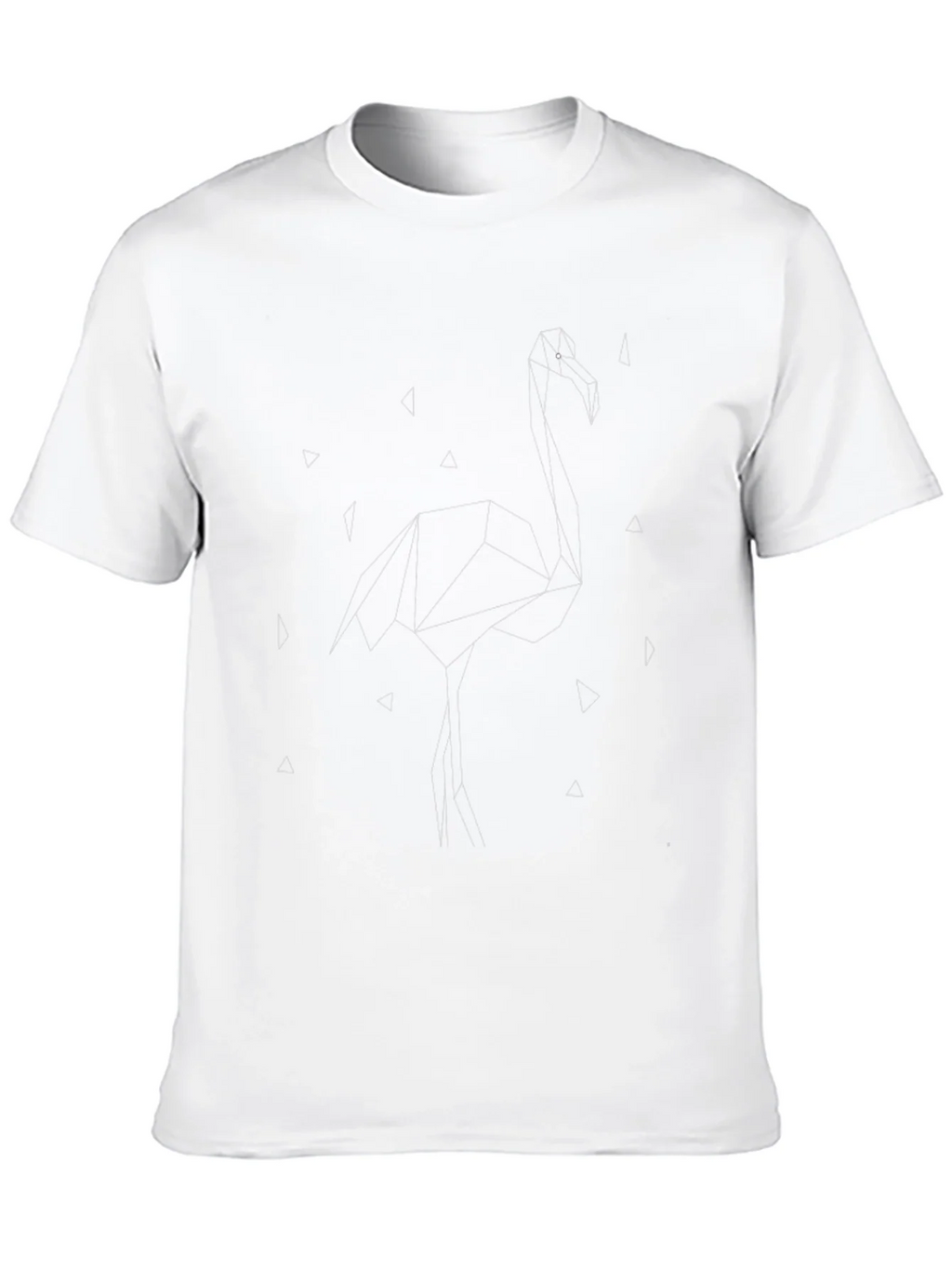 Geometric Flamingo Black T-Shirt product image 9