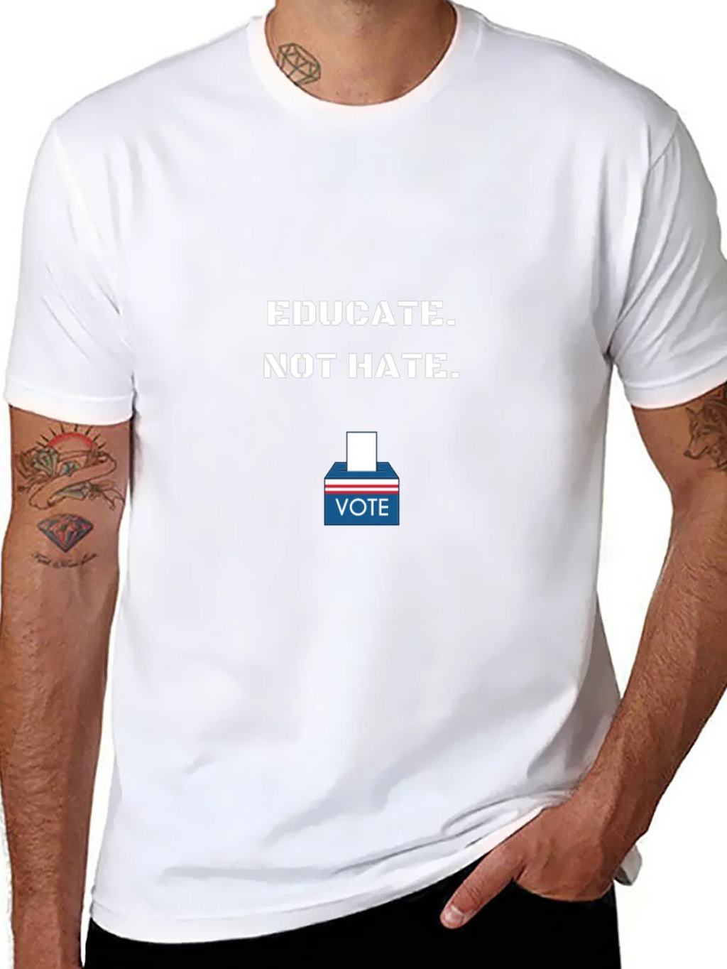 Educate Not Hate - Vote T-Shirt product image 7